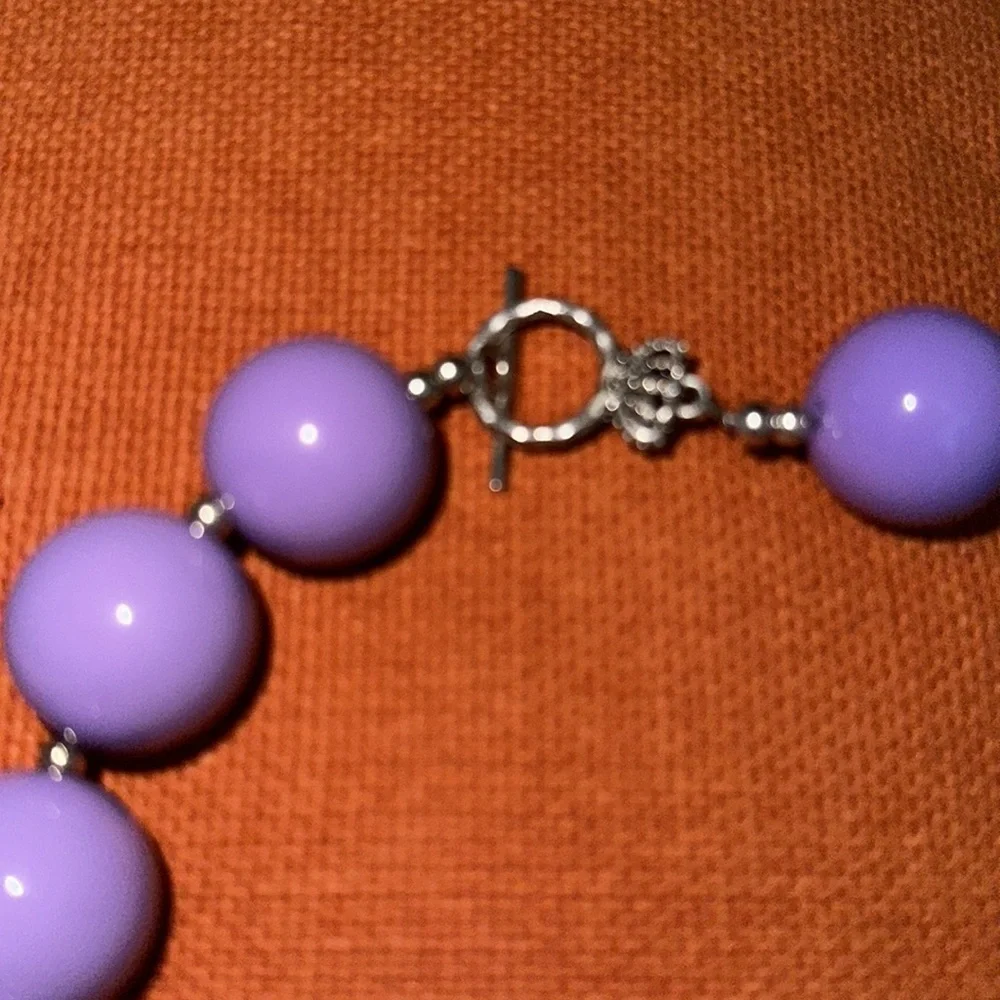Bubblegum Bead Purple and Pink Necklace